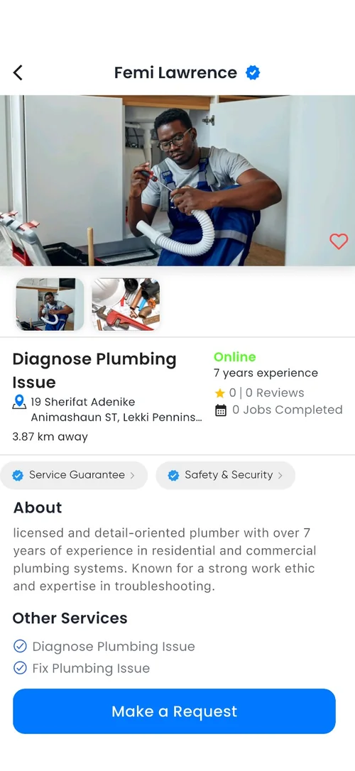Wookii Service Screen
